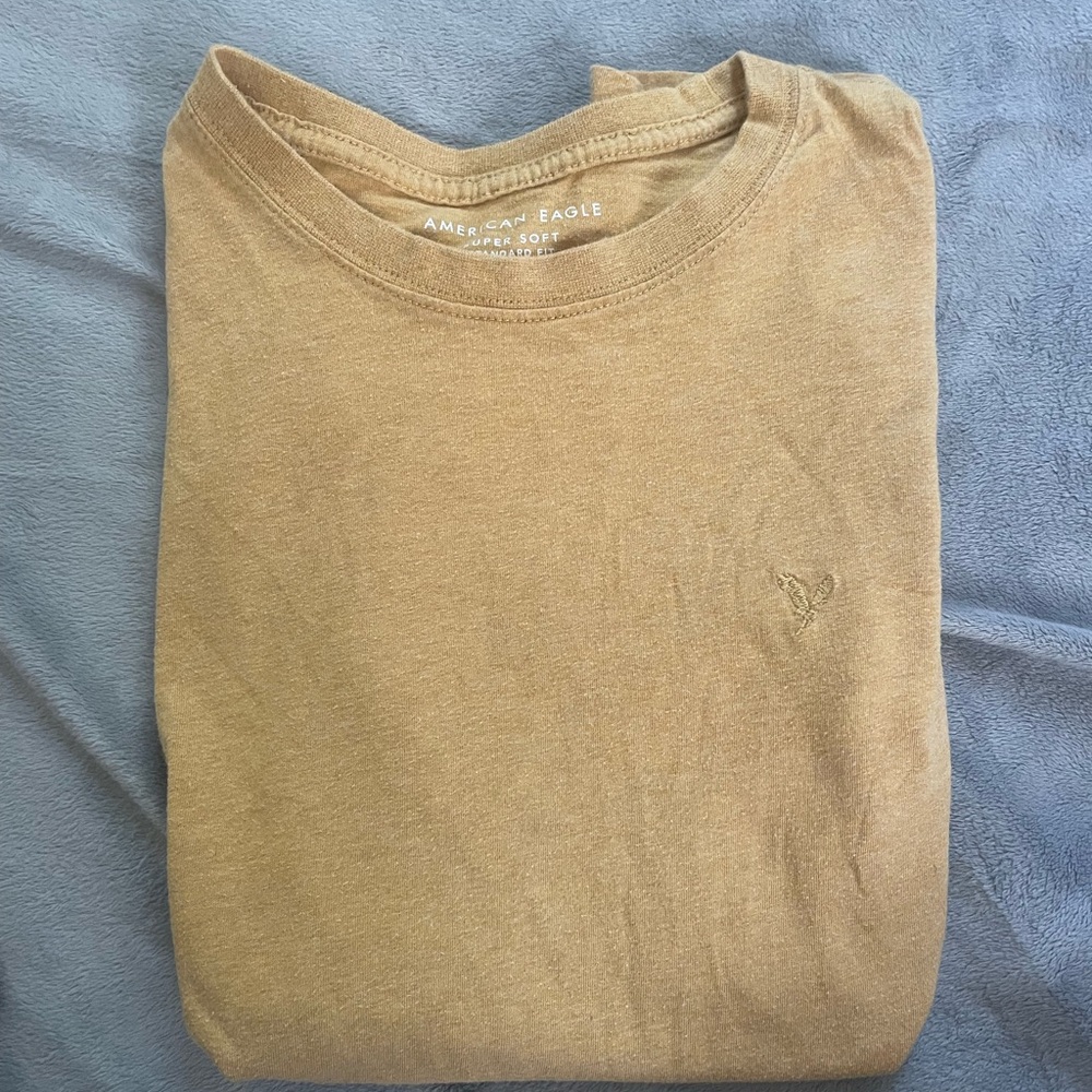 American Eagle Tan Super Soft Tee
